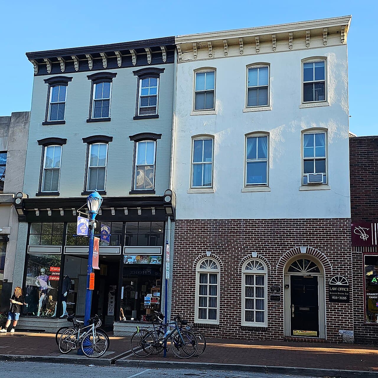 Buildings along Bridge Street in downtown Phoenixville
